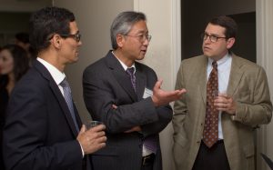 Dr. Rivera, Dr. Kwon, and Philip Patterson; CEO of Bon Secours Charity Health System discussing the prominent health improvements after bariatric surgery.